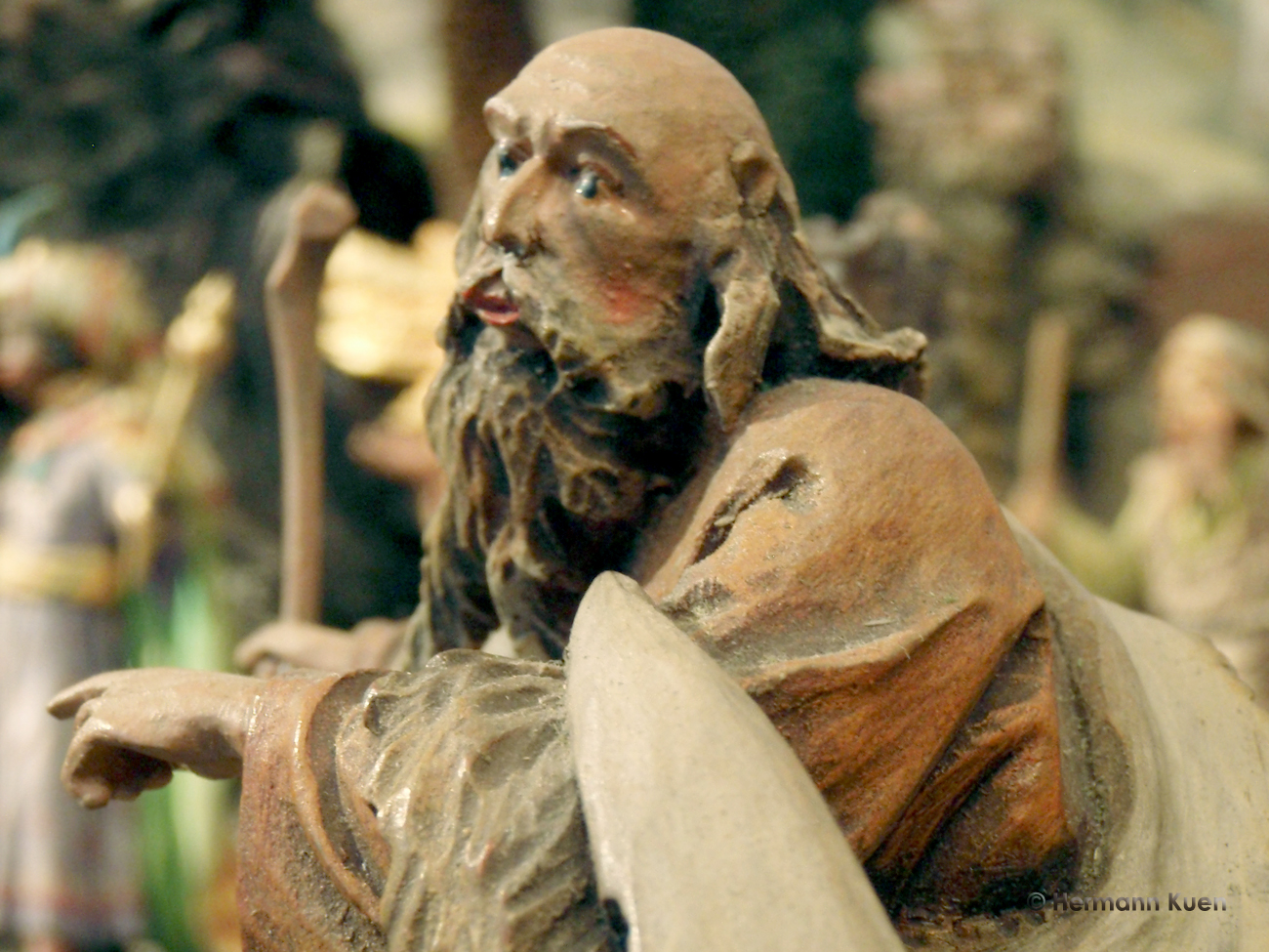 Gruppen Hirtengruppe Hirte mit Fell 2