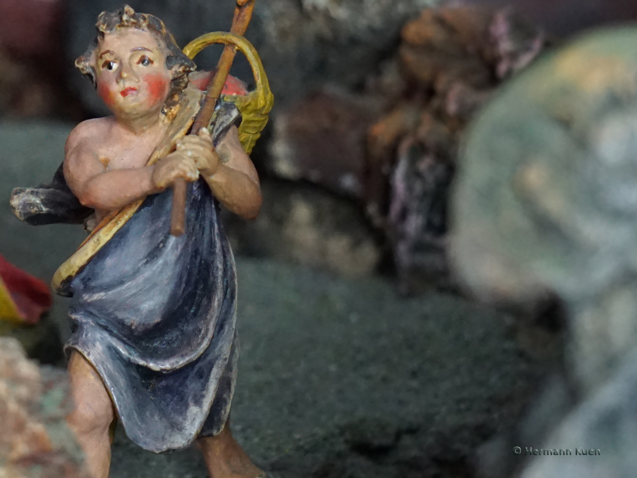 Gruppen Postreiter Junge mit Korb